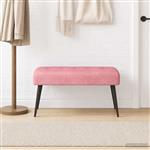 vidaXL Bank met knoopverstelling Roze 80 x 40 x 46 cm fluweel
