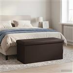 vidaXL Vouwbare Opbergbank Bruin 180 kg 80 L 77 x 38 x 38 cm PVC
