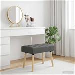 vidaXL Kanaal-geplooide bank Donkergrijs 60 x 40 x 45 cm Stof