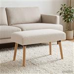 vidaXL Bank Effen Crèmekleurig 80 x 40 x 46 cm Bouclé
