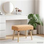 vidaXL Bank Effen Beige 60 x 40 x 45 cm Bouclé