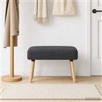 vidaXL Bank Effen Donkergrijs 60 x 40 x 45 cm Bouclé