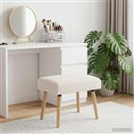 vidaXL Bank Effen Crèmekleurig 60 x 40 x 45 cm Bouclé