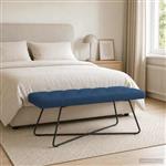 vidaXL Bank met knoopverstelling Blauw 110 x 40 x 46 cm Stof