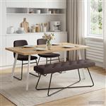 vidaXL Bank met knoopverstelling Donkerbruin 110 x 40 x 46 cm Stof
