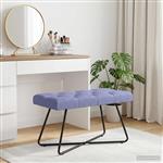 vidaXL Bank met knoopverstelling Jeans Blauw 80 x 40 x 46 cm Stof