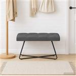 vidaXL Bank met knoopverstelling Donkergrijs 80 x 40 x 46 cm Stof