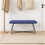 vidaXL Bank Politieblauw 110 x 40 x 45 cm fluweel