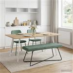 vidaXL Bank Zeegroen 110 x 40 x 45 cm fluweel