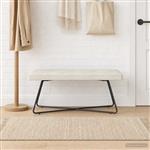 vidaXL Bank Crèmekleurig 110 x 40 x 45 cm fluweel