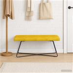 vidaXL Bank Geel 110 x 40 x 45 cm fluweel