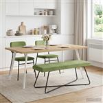 vidaXL Bank Lichtgroen 110 x 40 x 45 cm fluweel