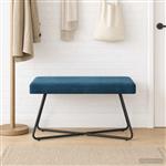 vidaXL Bank Blauw 80 x 40 x 45 cm fluweel