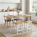 vidaXL Barkruk EKAI 2 st Wit 40 x 29 x 45,5 cm Massief grenenhout