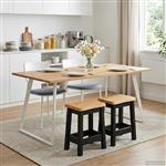 vidaXL Barkruk EKAI 2 st Zwart 40 x 29 x 45,5 cm Massief grenenhout