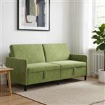 vidaXL Bank met opslag Lichtgroen 192 x 78 x 87 cm Polyester