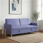vidaXL Bank met opslag Jeans Blauw 192 x 78 x 87 cm Polyester