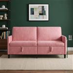 vidaXL Bank met opslag Roze 172 x 78 x 87 cm Polyester