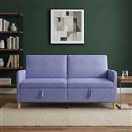 vidaXL Bank met opslag Jeans Blauw 172 x 78 x 87 cm Polyester