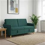 vidaXL Bank met opslag Donkergroen 172 x 78 x 87 cm Polyester
