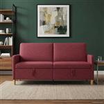 vidaXL Bank met opslag Wijnrood 172 x 78 x 87 cm Polyester