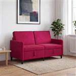 vidaXL Bank met opslag Wijnrood 152 x 78 x 87 cm Polyester