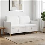 vidaXL Bank met opslag Wit 152 x 78 x 87 cm Polyester