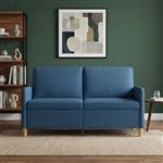 vidaXL Bank met opslag Blauw 152 x 78 x 87 cm Polyester