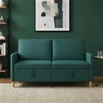 vidaXL Bank met opslag Donkergroen 152 x 78 x 87 cm Polyester