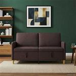 vidaXL Bank met opslag Donkerbruin 152 x 78 x 87 cm Polyester