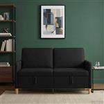 vidaXL Bank met opslag Zwart 152 x 78 x 87 cm Polyester