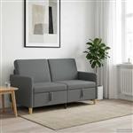 vidaXL Bank met opslag Donkergrijs 152 x 78 x 87 cm Polyester