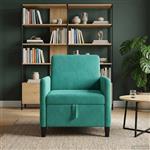 vidaXL Bank met opslag Turquoise 72 x 78 x 87 cm Polyester
