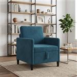 vidaXL Bank met opslag Blauw 72 x 78 x 87 cm Polyester
