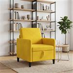 vidaXL Bank met opslag Geel 72 x 78 x 87 cm Polyester
