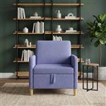 vidaXL Bank met opslag Jeans Blauw 72 x 78 x 87 cm Polyester