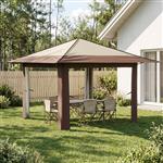 vidaXL Gazebo zonder Zijwand Crème en bruin