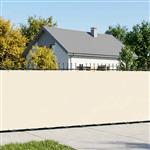 vidaXL Balkonscherm 1,8 x 15 m Stof met PU-coating Crèmekleurig