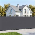 vidaXL Balkonscherm 1,5 x 25 m Stof met PU-coating Antraciet