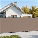vidaXL Balkonscherm 1,5 x 15 m Stof met PU-coating Taupe