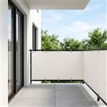 vidaXL Balkonscherm 1,5 x 15 m Stof met PU-coating Wit