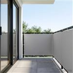 vidaXL Balkonscherm 1,5 x 15 m Stof met PU-coating Lichtgrijs