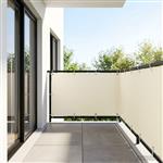 vidaXL Balkonscherm 1,2 x 25 m Stof met PU-coating Crèmekleurig