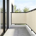 vidaXL Balkonscherm 1,2 x 15 m Stof met PU-coating Crèmekleurig