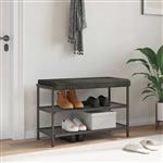 vidaXL Bankkussen Pluche Corduroy Antraciet Diepte 35 cm