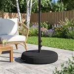 vidaXL Patio Parasolvoet 53 x 53 x 40 cm Staal Zwart