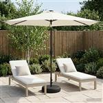 vidaXL Tuinparasol met LED-lampen en voet 300 x 300 cm Polyester