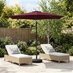 vidaXL Tuinparasol met LED-lampen en voet 270 x 270 cm Polyester