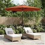 vidaXL Tuinparasol met LED-lampen en voet 270 x 270 cm Polyester