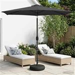 vidaXL Tuinparasol met LED-lampen en voet 270 x 270 cm Polyester